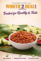 Worth2Deal Mango Ginger Pickle — Best Quality, Preservative Free, Authentic Taste