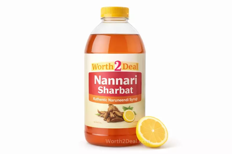 Worth2Deal Nannari Sharbat 1 litre food grade plastic bottle