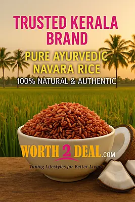 Worth2Deal Trusted Kerala Brand for Pure Navara Rice 100 Percent Natural and Authentic
