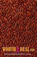 Close up of Worth2Deal Navara Rice grains showing rich red unpolished texture
