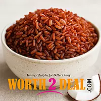 Cooked Worth2Deal Navara Rice soft aromatic nutritious Ayurvedic red rice