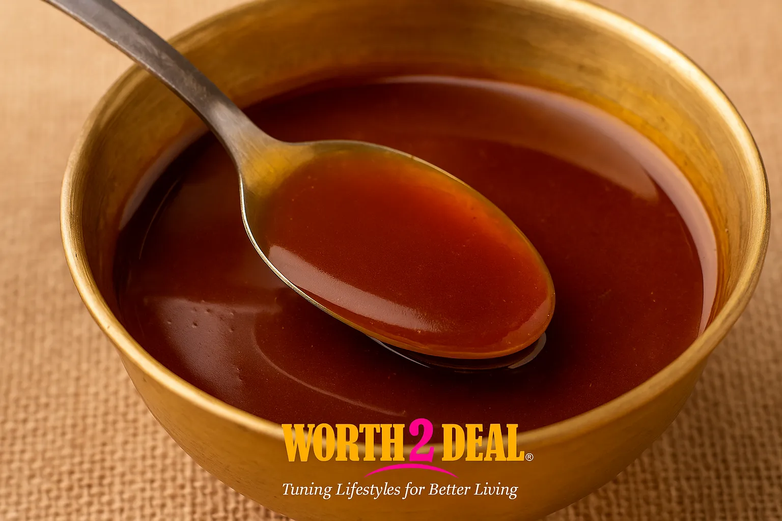 melted form of Organic jaggery  showing pure unrefined