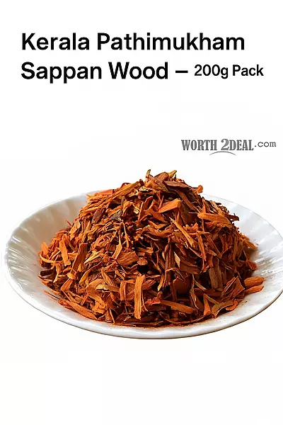 Worth2Deal Pathimukham Sappan Wood 200g natural herbal water infuser from Kerala