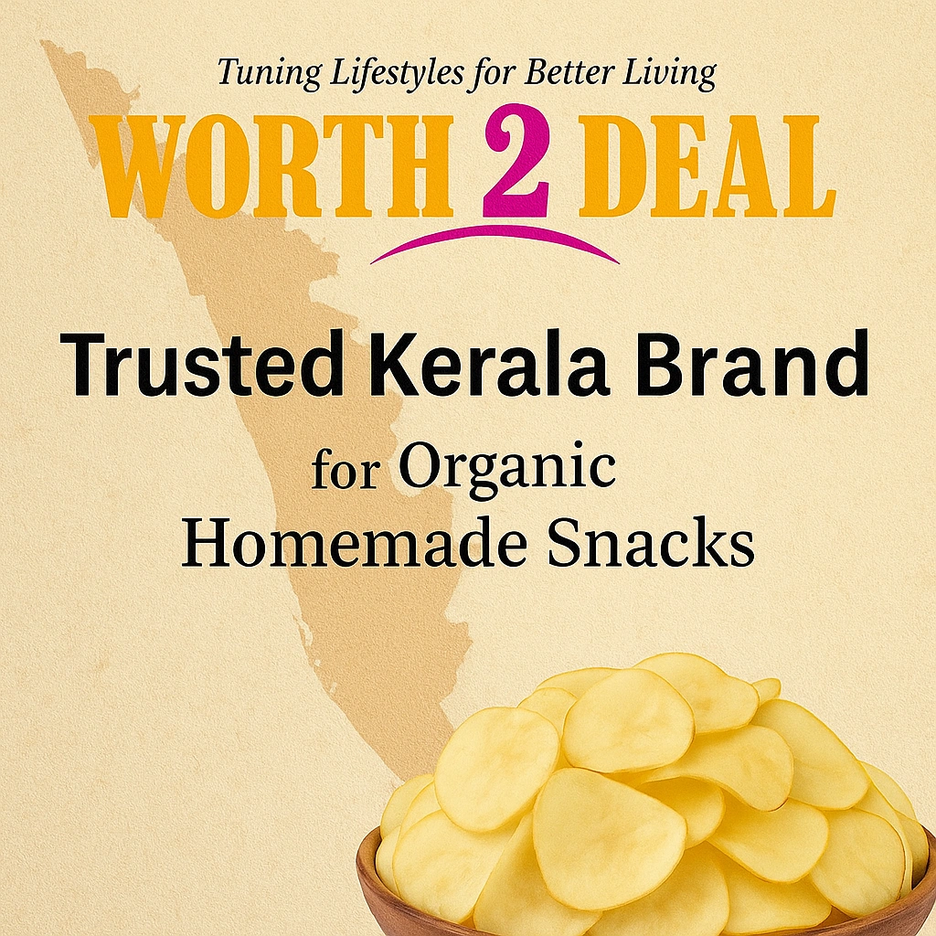 Worth2Deal trusted Kerala brand for organic non-spicy tapioca chips