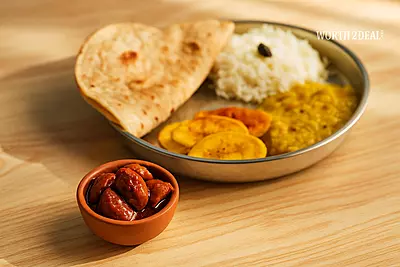 Worth2Deal Kannimanga Achar served with chappathi and rice