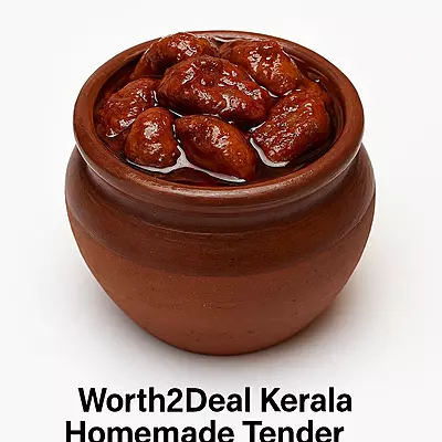 Worth2Deal Kerala Tender Mango Pickle – authentic Kannimanga Achar in a clay pot