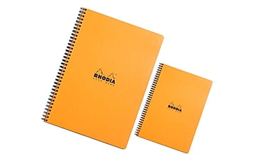 RHODIA WIREBOUND NOTEBOOK (SIDEBOUND)- ORANGE