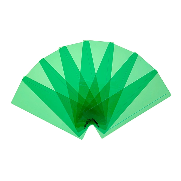 Pack of 8 Green 210x80mm Dyslexia Overlay Reading Strips â€“ PET Material, Rounded Corners