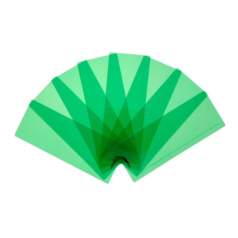 Pack of 8 Green 210x80mm Dyslexia Overlay Reading Strips – PET Material, Rounded Corners