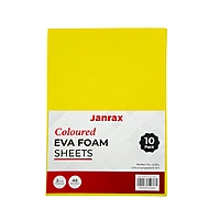 Pack of 10 A5 Yellow Coloured EVA Foam Sheets