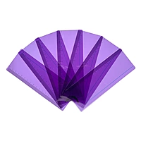 Pack of 8 Purple 191x70mm Dyslexia Overlay Reading Rulers â€“ PET Material, Rounded Corners