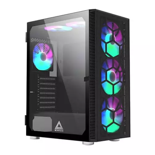 Montech X3 Glass RGB ATX Mid Tower Case – Tempered Glass | RGB Fans | USB 3.0