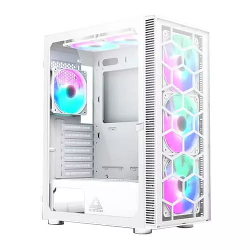 Montech X3 Glass RGB White ATX Mid Tower Case – Tempered Glass | RGB | White