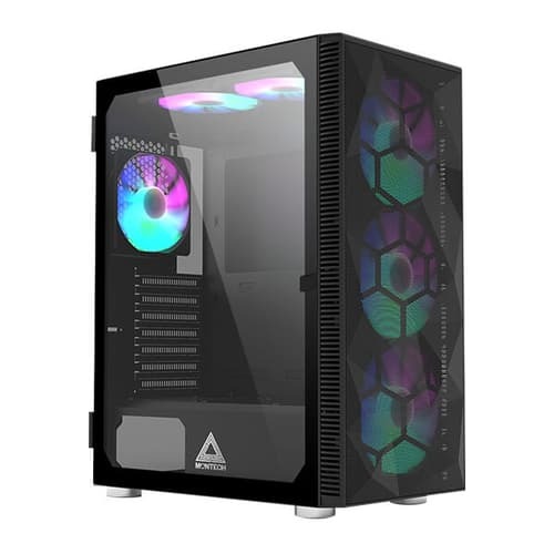 Montech X3 Mesh RGB ATX Mid Tower Case – High Airflow Mesh | RGB Fans | USB 3.0
