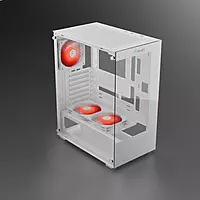 Dawg X 430 ARGB White ATX Mid Tower Case – Wrap-Around Tempered Glass