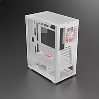Dawg X 430 ARGB White ATX Mid Tower Case – Wrap-Around Tempered Glass