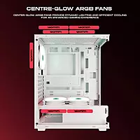 Dawg X 430 ARGB White ATX Mid Tower Case – Wrap-Around Tempered Glass