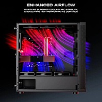Dawg X 490 E-ATX Full Tower Case – High Airflow | 360mm Radiator | Black