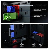 Dawg X 490 E-ATX Full Tower Case – High Airflow | 360mm Radiator | Black