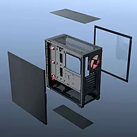 Dawg X 540 ARGB E-ATX Full Tower Case – Tempered Glass | ARGB Fans | High Airflow