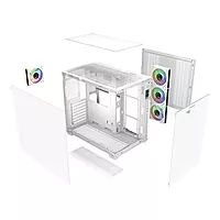Dawg X 617 ARGB White ATX Mid Tower Case – Tempered Glass | ARGB Fans | USB 3.0