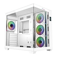 Dawg X 617 ARGB White ATX Mid Tower Case – Tempered Glass | ARGB Fans | USB 3.0