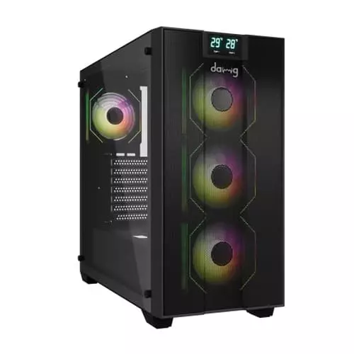 Dawg X 678 ARGB ATX Mid Tower Case – Tempered Glass | ARGB Fans | High Airflow