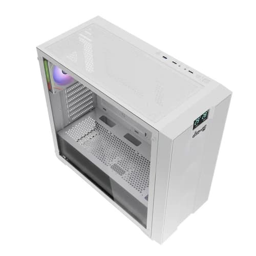 Dawg X 678 ARGB White ATX Mid Tower Case – Tempered Glass | ARGB Fans