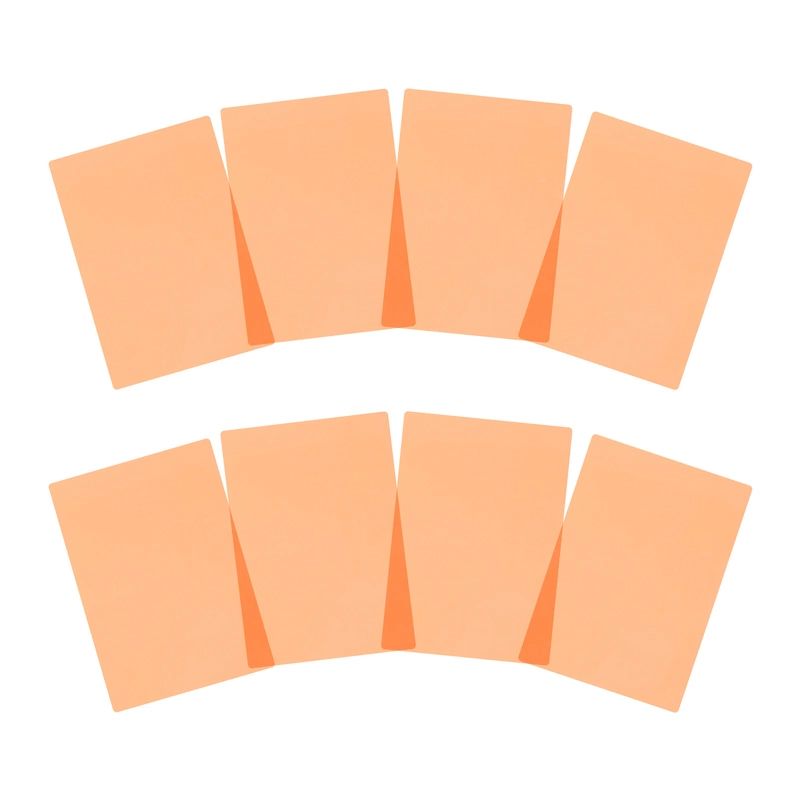 Pack of 8 A5 Plain Peach Dyslexia Overlay Reading Sheets â€“ PET Material, Rounded Corners