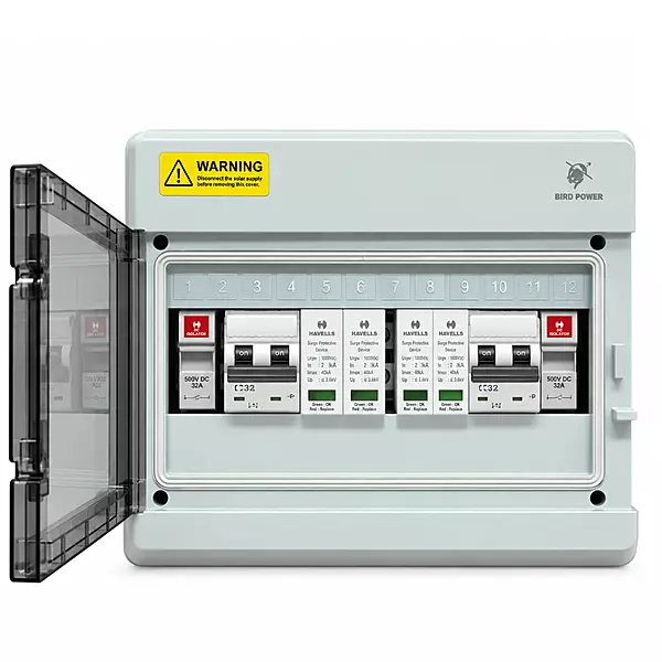 Havells DCDB Premium IP66 Waterproof – 32A MCB,600V SPD & 25A Fuse Holder  (4-10kW) (2-In-2-Out)