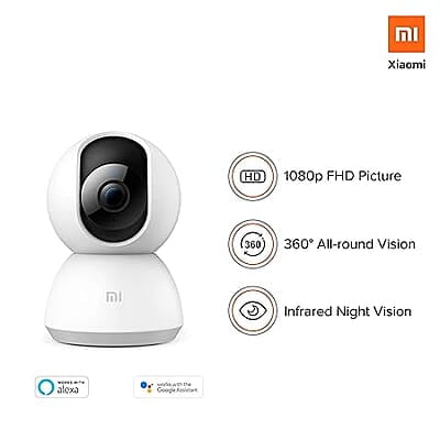 Camera Xiaomi MJSXJ05CM 360 Degree 1080p HD Wired Dome Camera No (1, White) Camera Xiaomi MJSXJ05CM 360 Degree 1080p HD Wired Dome Camera No (1, White)
