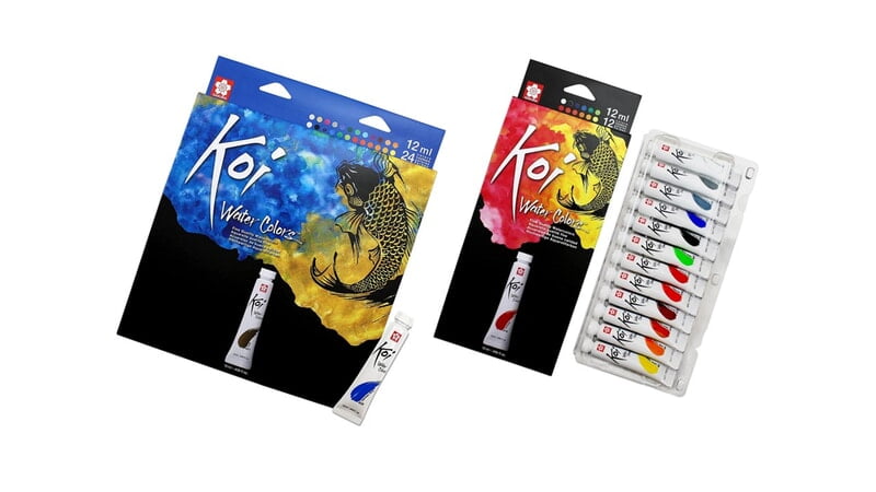 SAKURA KOI ARTISTS' WATERCOLOR SET, 12ml TUBE