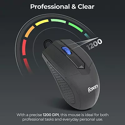 MOUSE WIRED FOXIN GRIP