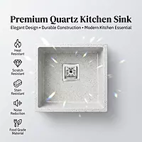Quartz Edge Single Bowl Sink (River Stone)