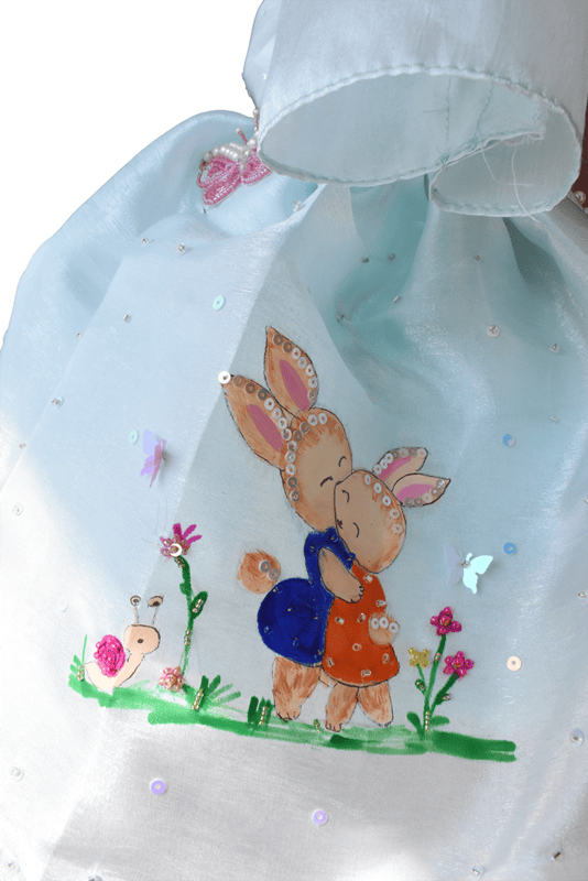 Powder Blue Bunny Butterfly Dress