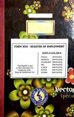 Form XXII Register of Employment