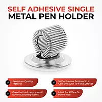 Self Adhesive Single Metal Pen Holder - Pencil Clip Grip Storage