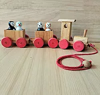 Wooden Train Pull Along Toy