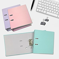 A4 Pastel Pink Paperbacked Lever Arch File by Janrax