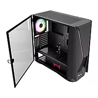 Dawg Y745 ARGB E-ATX Mid Tower Case – Tempered Glass | 360mm Radiator | Black
