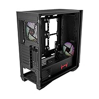 Dawg Y745 ARGB E-ATX Mid Tower Case – Tempered Glass | 360mm Radiator | Black