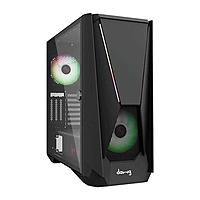 Dawg Y745 ARGB E-ATX Mid Tower Case – Tempered Glass | 360mm Radiator | Black