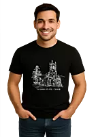 Yatrika Classic Timeless Shimla T-shirt in black with Christ Church print