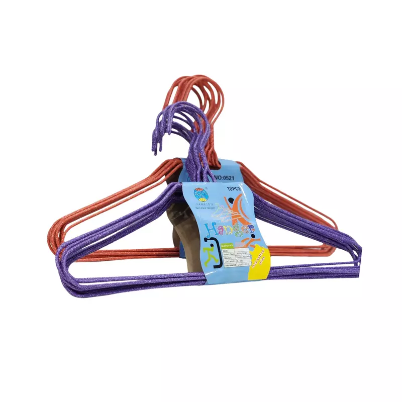 10 Pcs Metal Hanger set, Assorted Colors