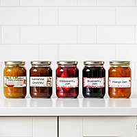 Pack of 12 Jam Jar Labels 34x75mm