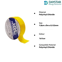 Jindal Quality Tape  PVC Electrical Insulation Tape-Colored Pack of 10 Pieces (Yellow, 10)