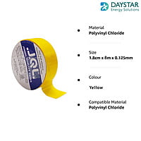 Jindal Quality Tape  PVC Electrical Insulation Tape-Colored Pack of 10 Pieces (Yellow, 10)