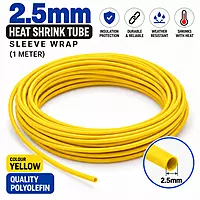 2.5mm Heat Shrink Tube Sleeve Wrap (1 meter)