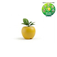 Apple Plastic Plant Pot | Decorative Round Planter | Multicolor