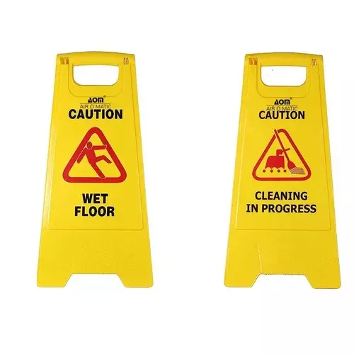 Yellow Wet Floor Caution Board